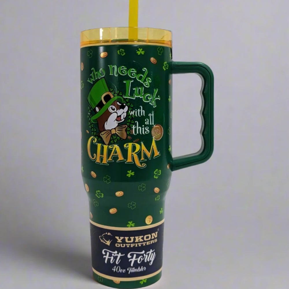 BUC- EE’s | 2025 St. Patrick’s Day “Who Needs Luck with this Charm” 40oz Tumbler
